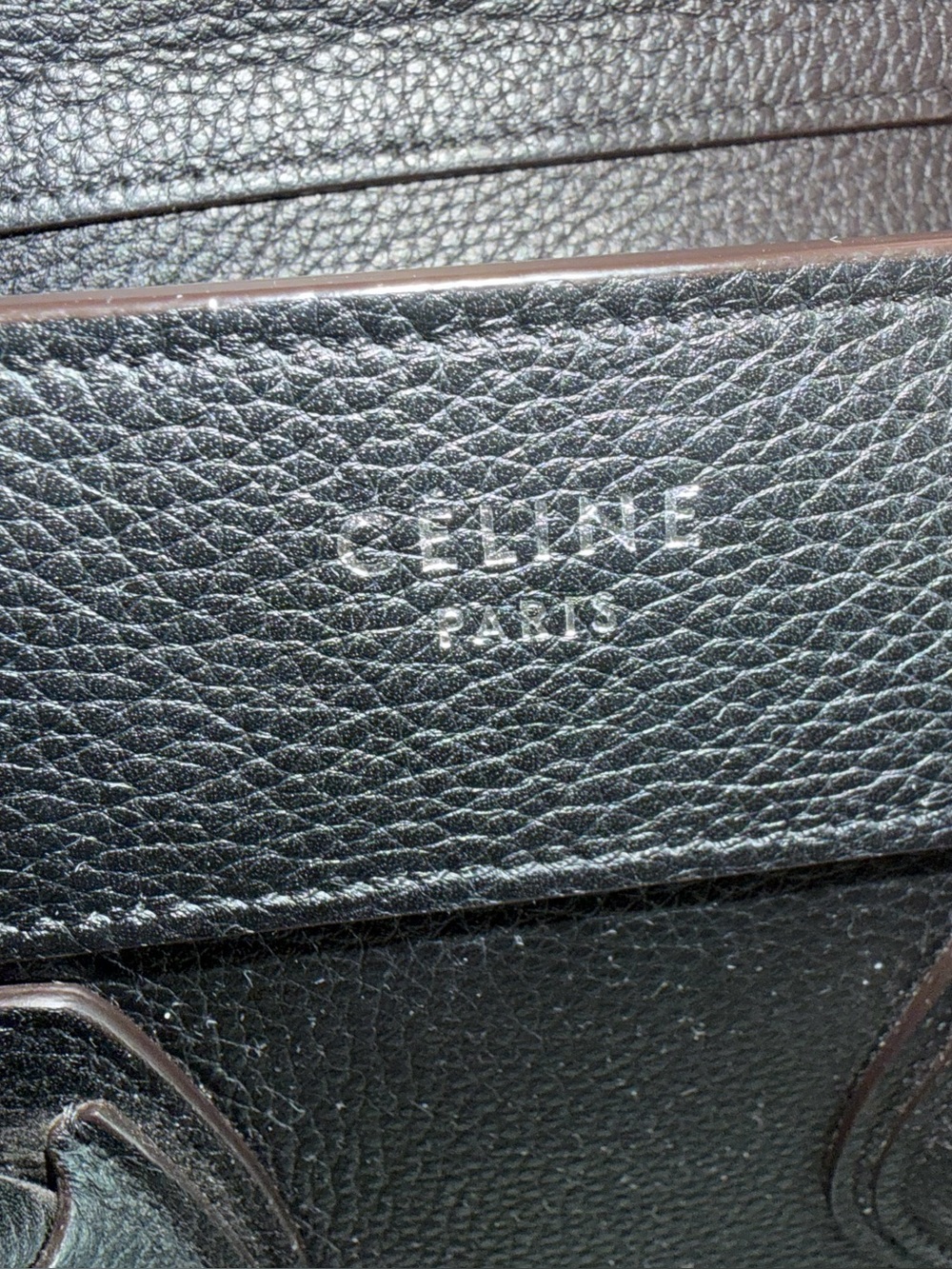Celine Black Pebbled Leather Mini Luggage Tote - Picture 12 of 16